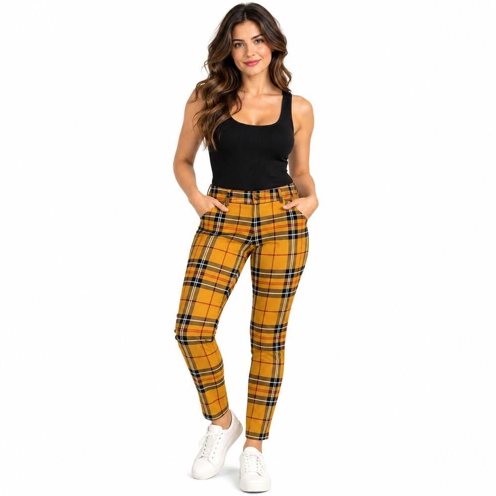New York & Company Skinny plaid ankle pants New Sz 8 Stretch Excellent K50